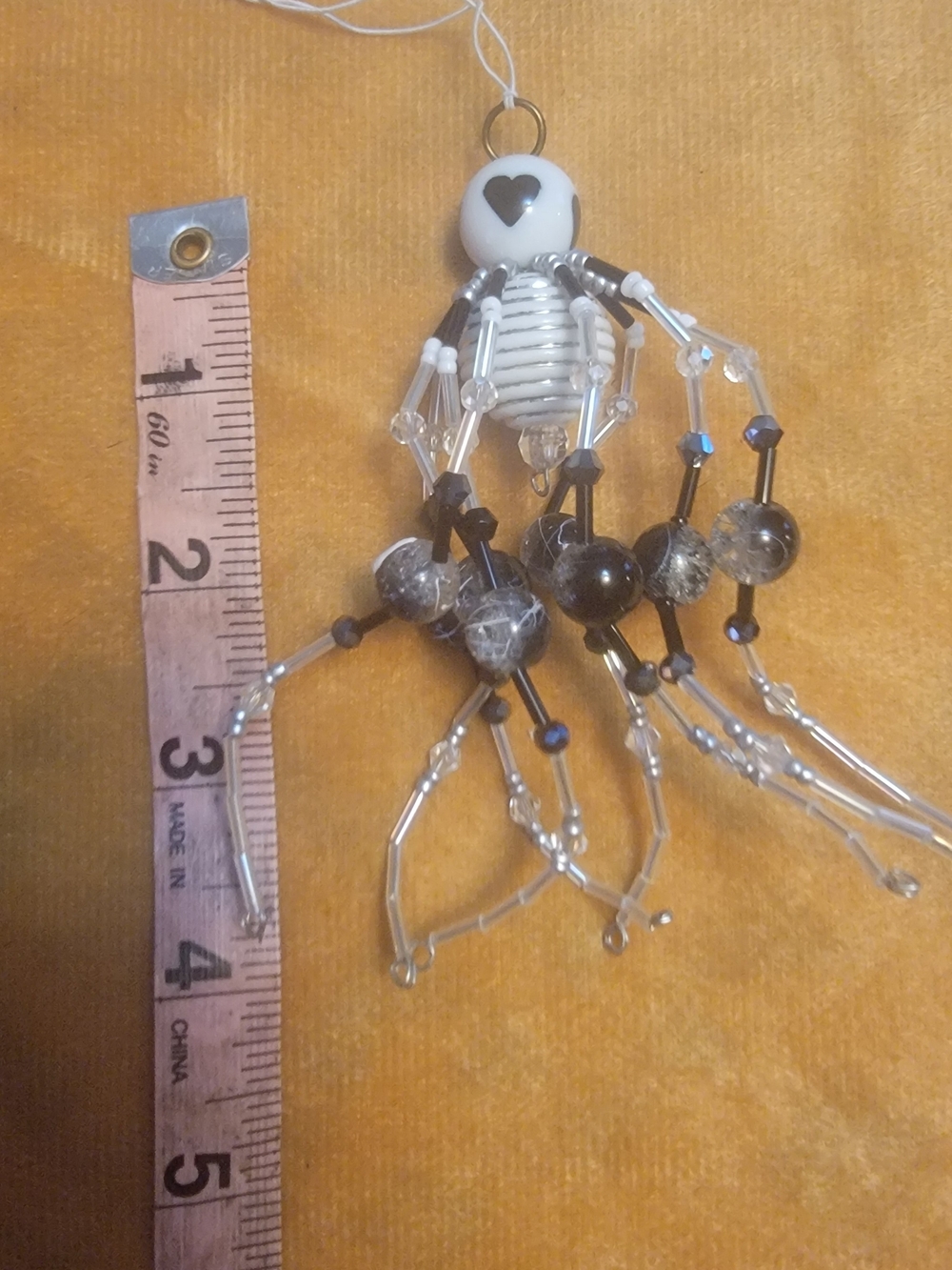 Beaded Jellyfish Rearview Mirror Charm